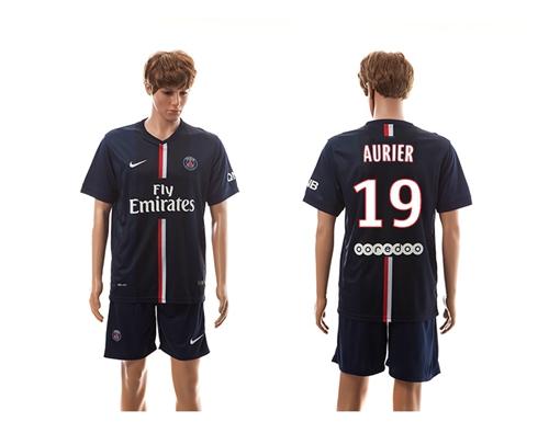 Paris Saint Germain #19 Aurier Home Soccer Club Jersey