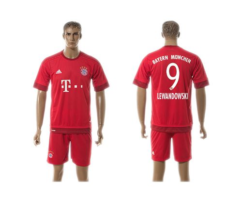 Bayern Munchen #9 Lewandowski Home Soccer Club Jersey