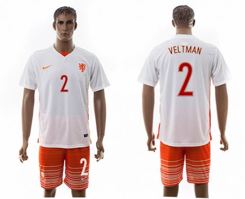 Holland #2 Veltman Away Soccer Country Jersey