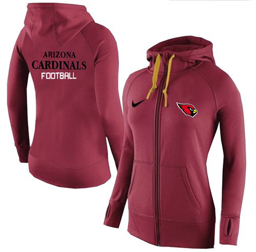 Women's Arizona Cardinals Full Zip Performance Hoodie Red