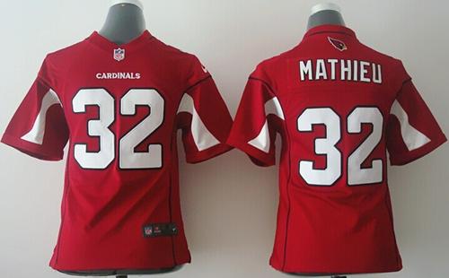 Cardinals #32 Tyrann Mathieu Red Team Colorh Youth Stitched NFL Elite Jersey