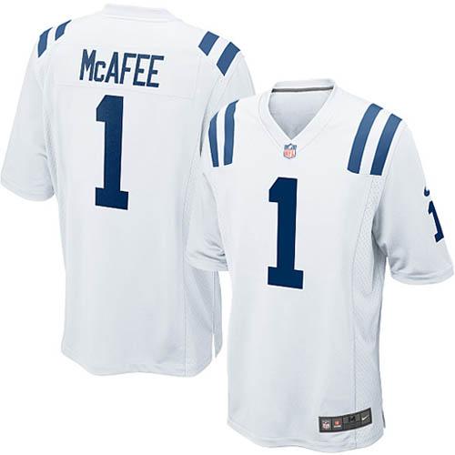 Colts #1 Pat McAfee White Youth Stitched NFL Elite Jersey