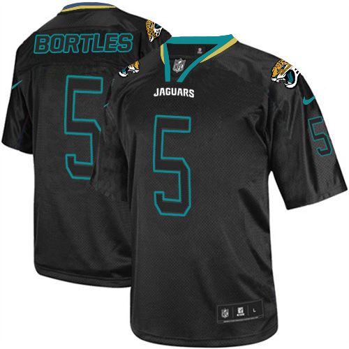 Jaguars #5 Blake Bortles Lights Out Black Youth Stitched NFL Elite Jersey