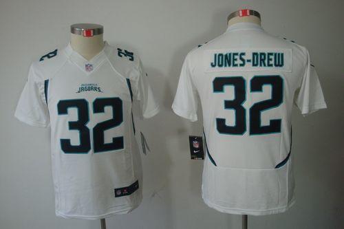 Jaguars #32 Maurice Jones Drew White Youth Stitched NFL Limited Jersey