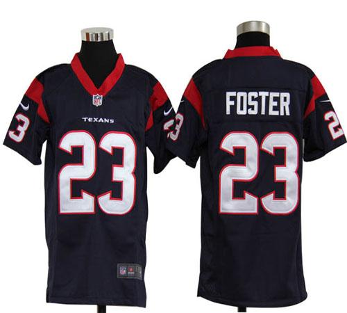 Texans #23 Arian Foster Navy Blue Team Color Youth Stitched NFL Elite Jersey