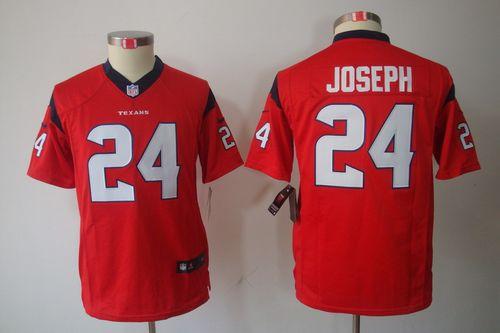 Texans #24 Johnathan Joseph Red Alternate Youth Stitched NFL Limited Jersey
