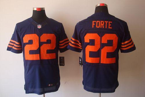 Bears #22 Matt Forte Navy Blue 1940s Throwback Men's Stitched NFL Elite Jersey
