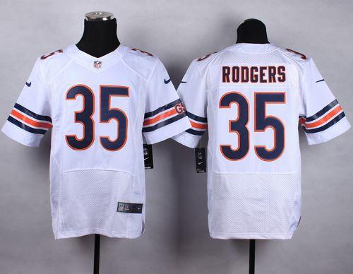 Bears #35 Jacquizz Rodgers White Men's Stitched NFL Elite Jersey