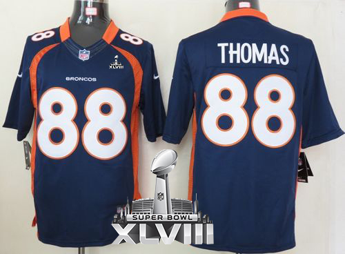 Broncos #88 Demaryius Thomas Navy Blue Alternate Super Bowl XLVIII Men's Stitched NFL Limited Jersey