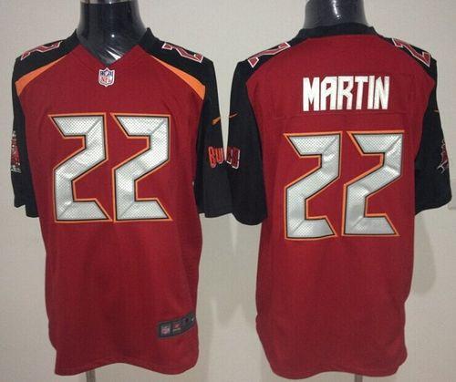Buccaneers #22 Doug Martin Red Team Color Men's Stitched NFL New Game Jersey