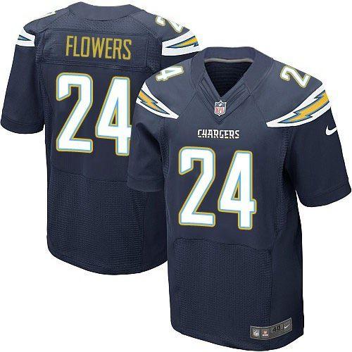 Chargers #24 Brandon Flowers Navy Blue Team Color Men's Stitched NFL New Elite Jersey