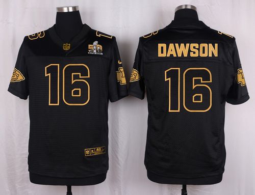 Chiefs #16 Len Dawson Black Men's Stitched NFL Elite Pro Line Gold Collection Jersey