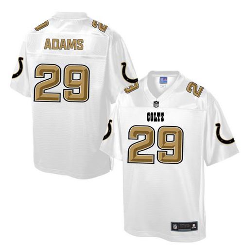 Colts #29 Mike Adams White Men's NFL Pro Line Fashion Game Jersey