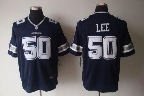 Cowboys #50 Sean Lee Navy Blue Team Color Men's Stitched NFL Limited Jersey
