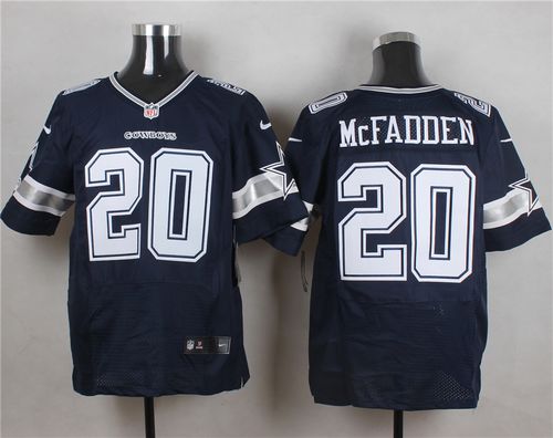 Cowboys #20 Darren McFadden Navy Blue Team Color Men's Stitched NFL Elite Jersey