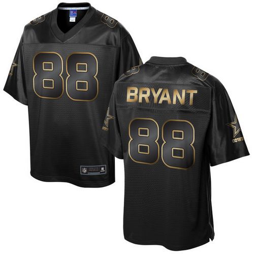 Cowboys #88 Dez Bryant Pro Line Black Gold Collection Men's Stitched NFL Game Jersey