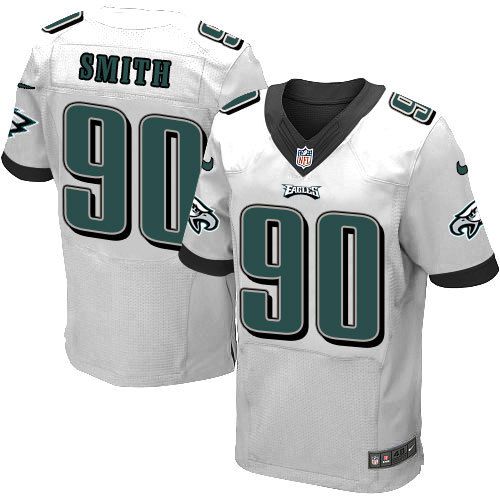 Eagles #90 Marcus Smith White Men's Stitched NFL Elite Jersey