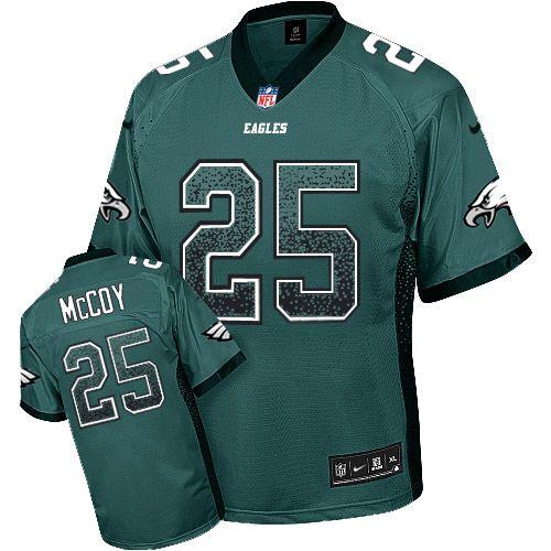 Eagles #25 LeSean McCoy Midnight Green Team Color Men's Stitched NFL Elite Drift Fashion Jersey