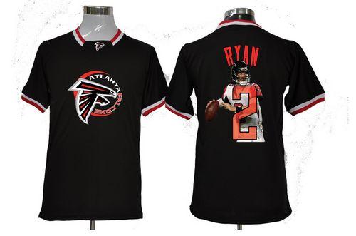 Falcons #2 Matt Ryan Black Men's NFL Game All Star Fashion Jersey