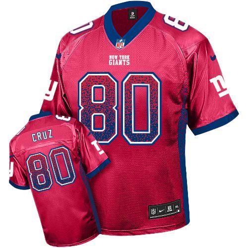 Giants #80 Victor Cruz Red Alternate Men's Stitched NFL Elite Drift Fashion Jersey