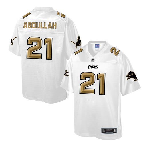 Lions #21 Ameer Abdullah White Men's NFL Pro Line Fashion Game Jersey