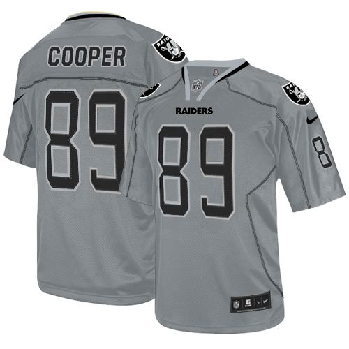 Raiders #89 Amari Cooper Lights Out Grey Men's Stitched NFL Elite Jersey