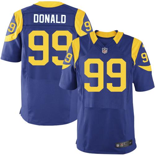Rams #99 Aaron Donald Royal Blue Alternate Men's Stitched NFL Elite Jersey