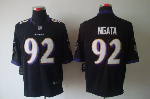 Ravens #92 Haloti Ngata Black Alternate Men's Stitched NFL Limited Jersey