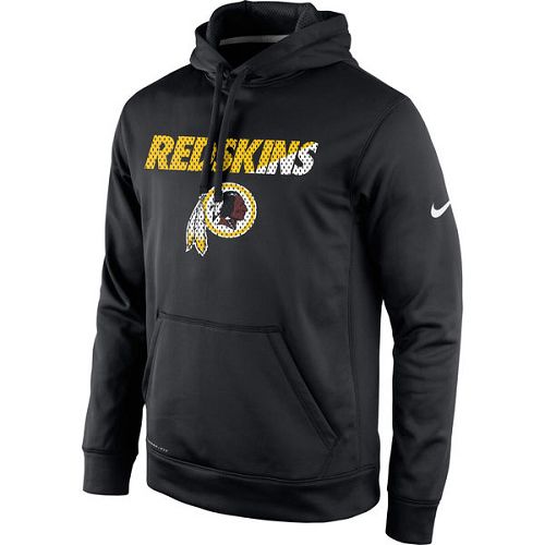 Men's Washington Redskins  Black Kick Off Staff Performance Pullover Hoodie