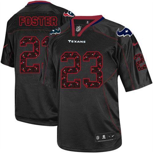  Texans #23 Arian Foster New Lights Out Black Men's Stitched NFL Elite Jersey