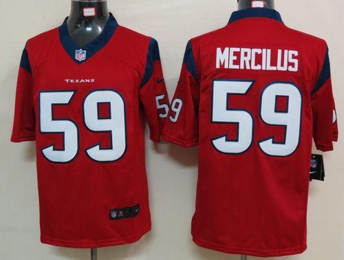 Texans #59 Whitney Mercilus Red Alternate Men's Stitched NFL Limited Jersey