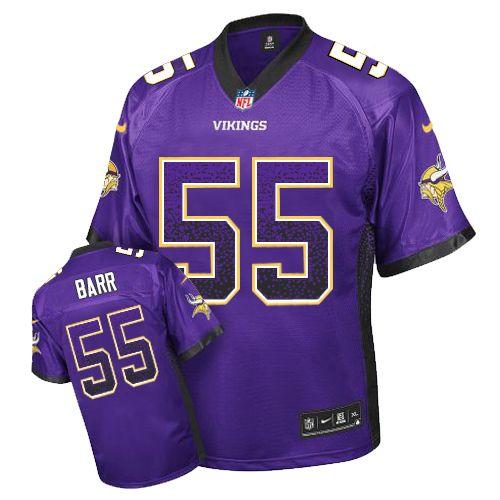 Vikings #55 Anthony Barr Purple Team Color Men's Stitched NFL Elite Drift Fashion Jersey