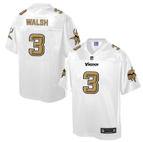 Vikings #3 Blair Walsh White Men's NFL Pro Line Fashion Game Jersey