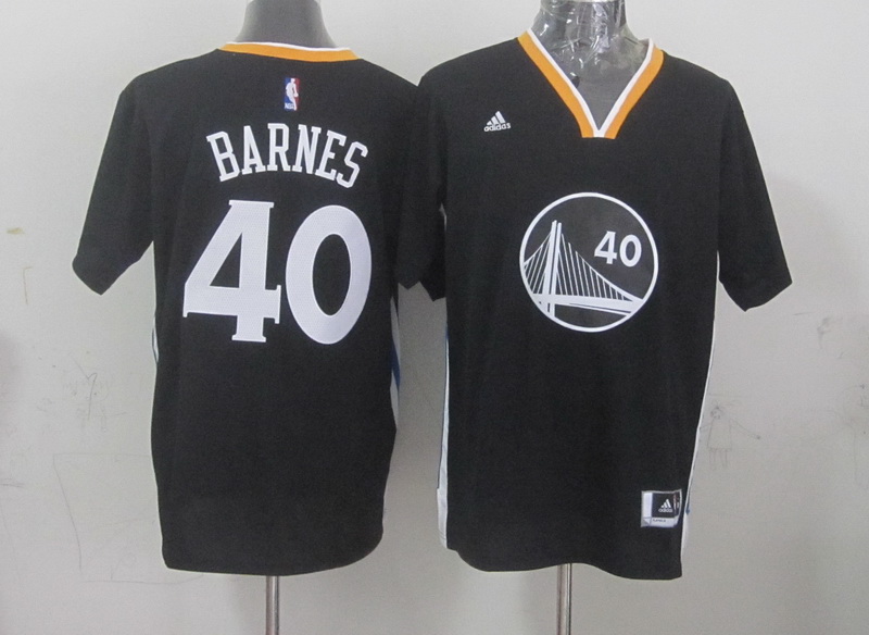 2014 2015 NBA Golden State Warriors 40 Harrison Barnes New Revolution 30 Swingman Black Jerseys