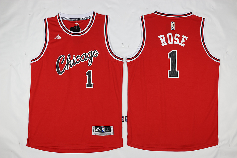 2015 2016 NBA Chicago Bulls 1 Derrick Rose New Revolution 30 Swingman Red Jersey