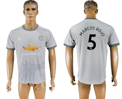 2017 18 Manchester United 5 MARCOS ROJO Away Thailand Soccer Jersey