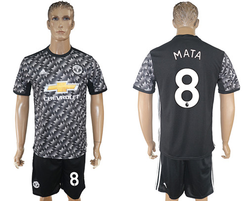 2017 18 Manchester United 8 MATA Away Soccer Jersey