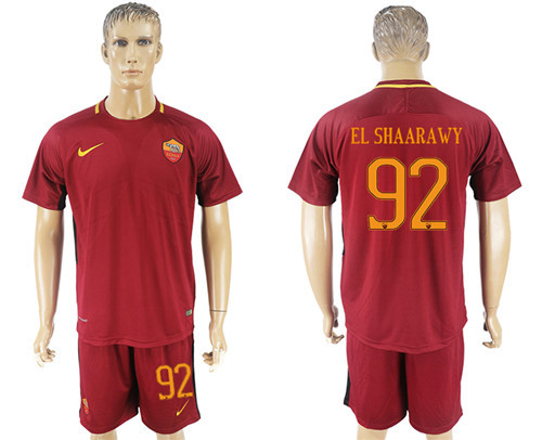 2017 18 Roma 92 EL SHAARAWY Home Soccer Jersey