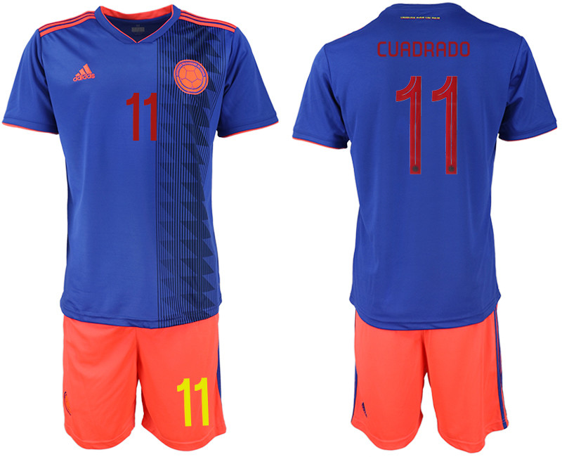 2019 20 Colombia 11 CUADRADO Away Soccer Jersey