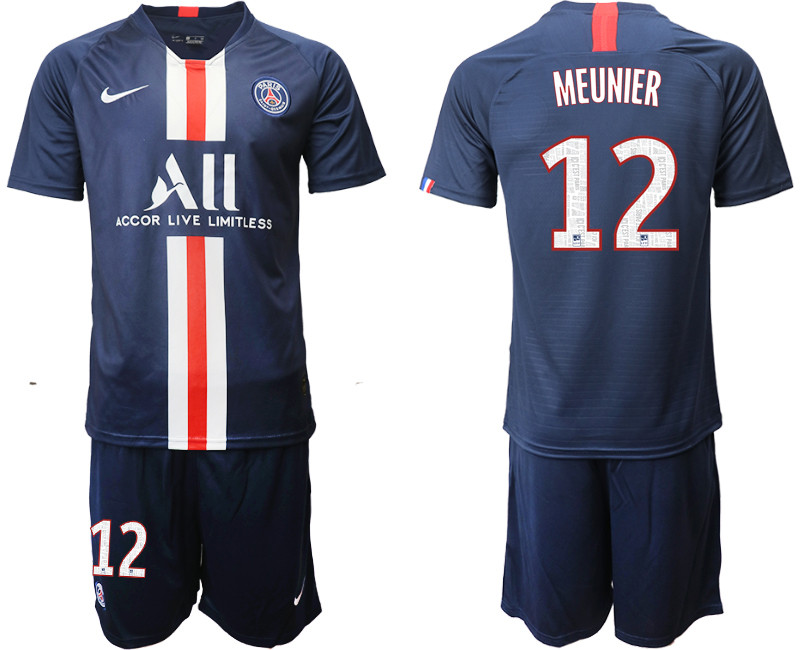 2019 20 Paris Saint Germain 12 MEUNIER Home Soccer Jersey