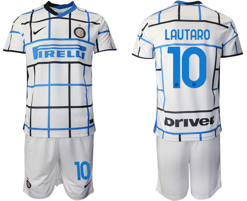 2020 21 Inter Milan 10 LAUTARO Away Soccer Jersey
