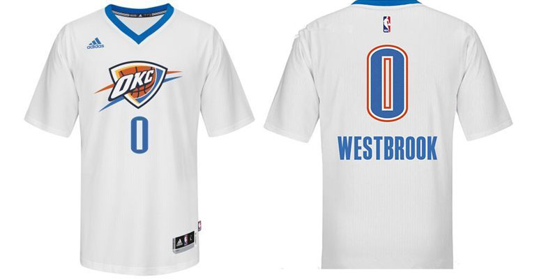  NBA 2014 2015 Oklahoma City Thunder 0 Kevin Durant New Revolution 30 Swingman White Jerseys with Sleeve