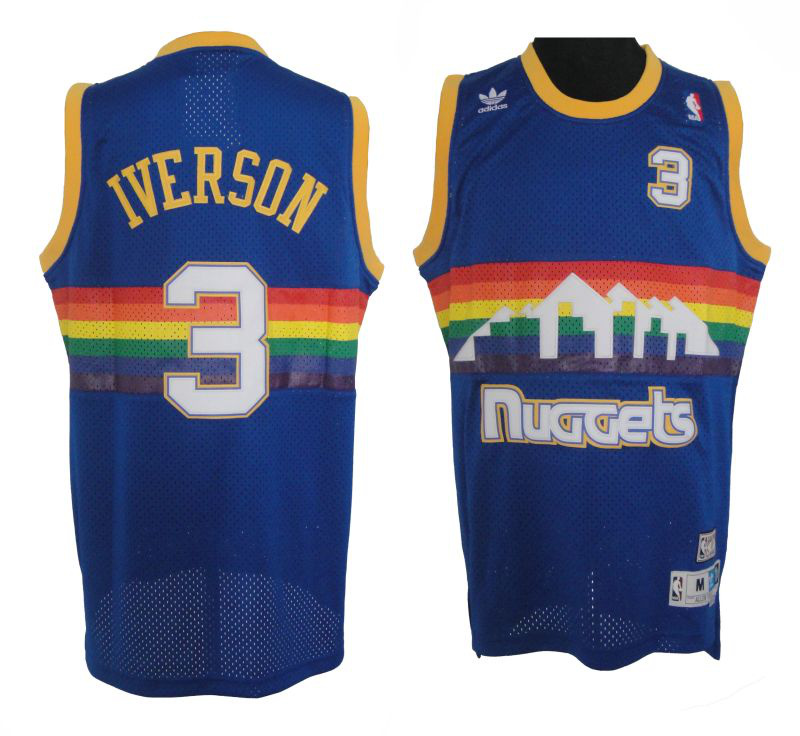 Allen Iverson Denver Nuggets 3 Soul Swingman Road Jersey
