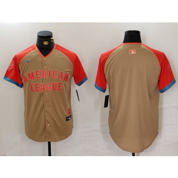American League Blank Cream 2024 All Star Nike Cool Base Men Jersey