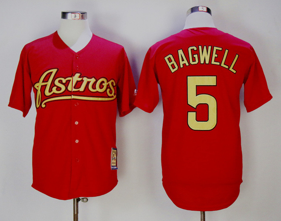 Astros 5 Jeff Bagwell Red Cooperstown Collection Jersey