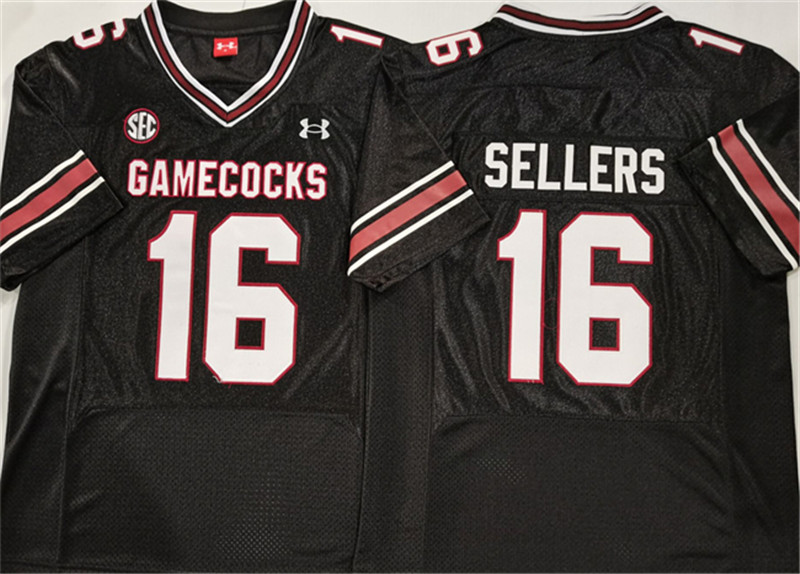 Big Size Men's South Carolina Fighting Gamecocks 16 LaNorris Sellers Black Stitched Jersey