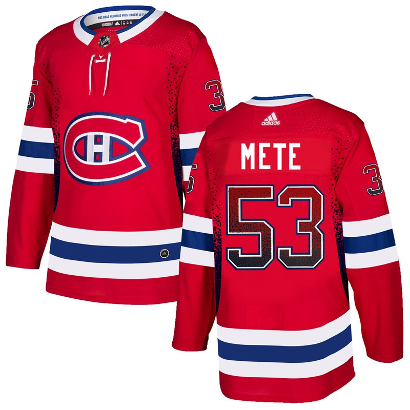 Canadiens 53 Victor Mete Red Drift Fashion Jersey