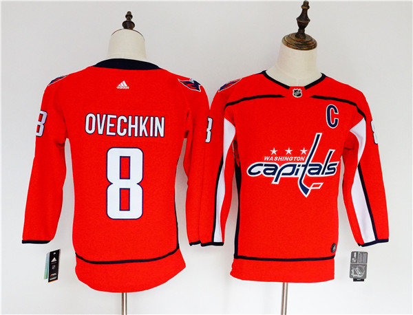 Capitals 8 Alexander Ovechkin Red Women Jersey
