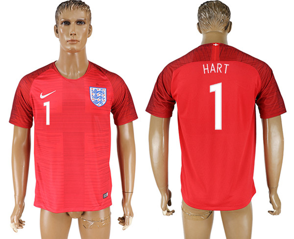 England 1 HART Away 2018 FIFA World Cup Thailand Soccer Jersey England 1 HART Away 2018 FIFA World Cup Thailand Soccer Jersey