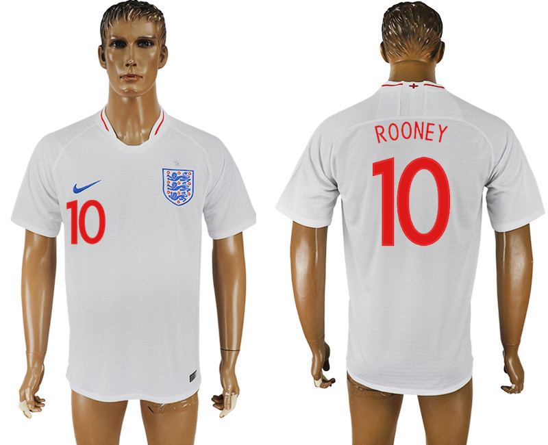 England 10 ROONEY Home 2018 FIFA World Cup Thailand Soccer Jersey England 10 ROONEY Home 2018 FIFA World Cup Thailand Soccer Jersey